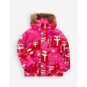 Mini Boden Girls All-Weather Waterproof Coat Giant Pink 11/12Y New With Tags